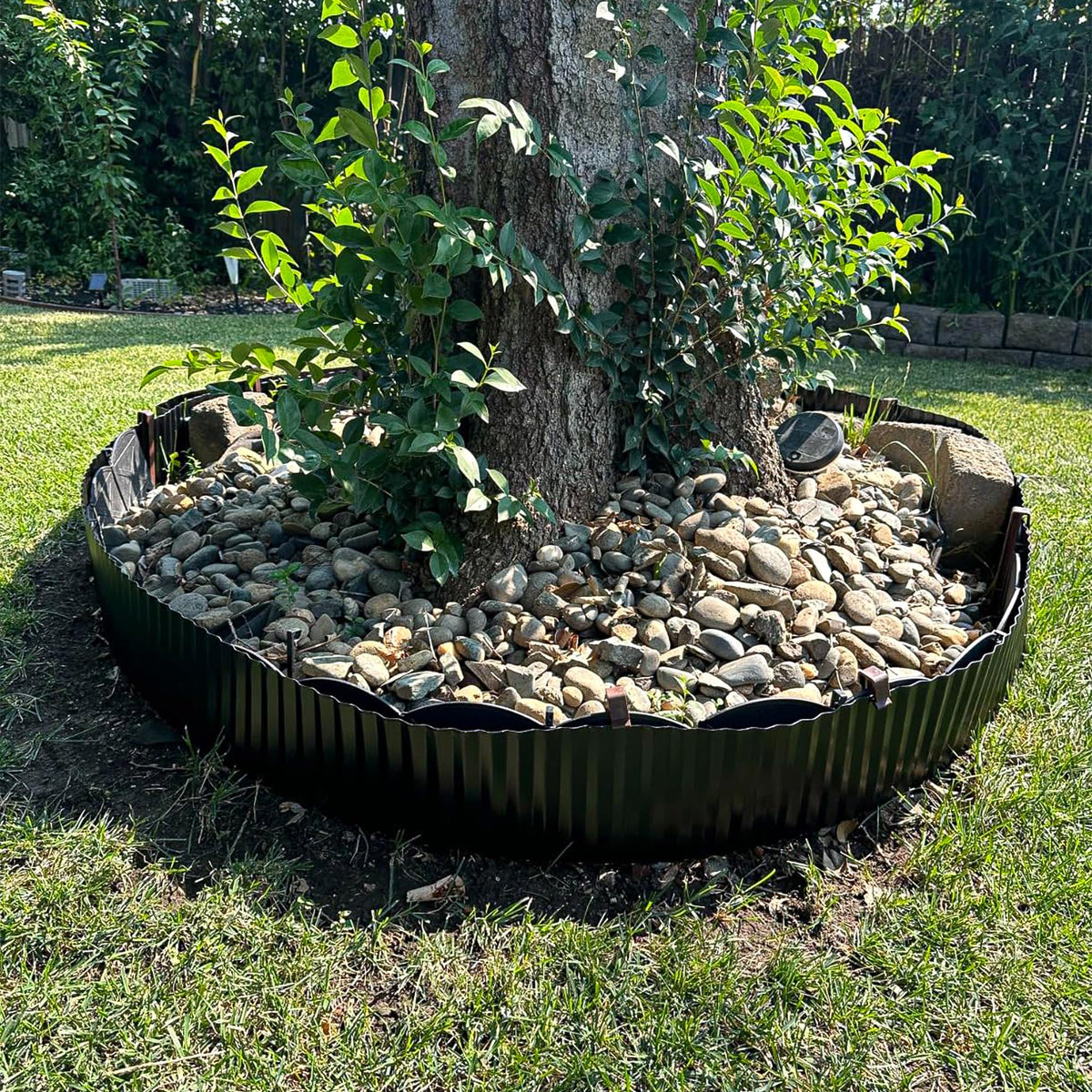 Quibbay silver 6-inch edging offers versatile border options for gardens.
