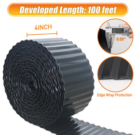Quibbay edging with a hemmed edge design ensuring safer handling during installation.