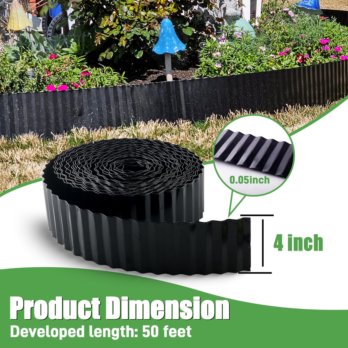 Quibbay lawn border edging flexes to follow curves with ease