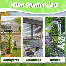 Quibbay garden trellis allows adding decorative lights for night use