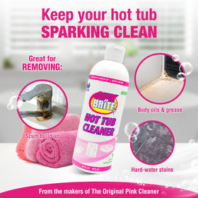 Quick N Brite interior wipe-down removes oils and mineral buildup on tub walls.