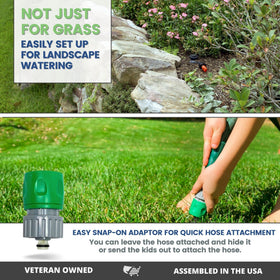 Quick-Snap 2-pack provides lawn sprinklers with up to 5000 sq ft coverage.