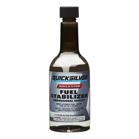 Quicksilver Quickstor bottle for long-term fuel stabilization