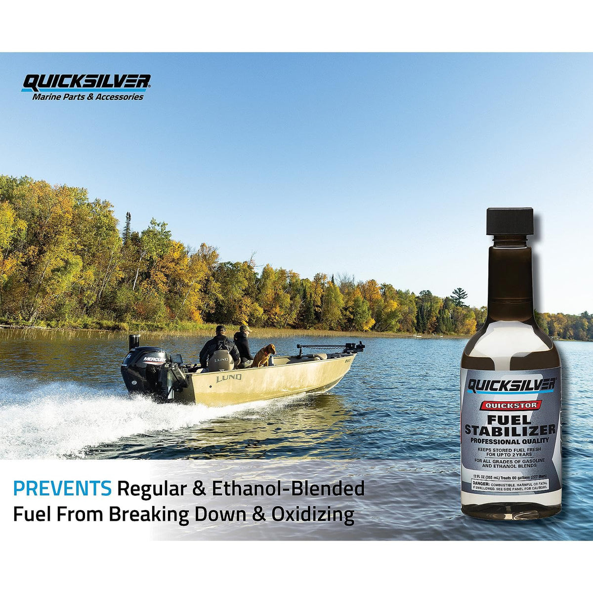 Quicksilver Quickstor label closeup with OEM specifications