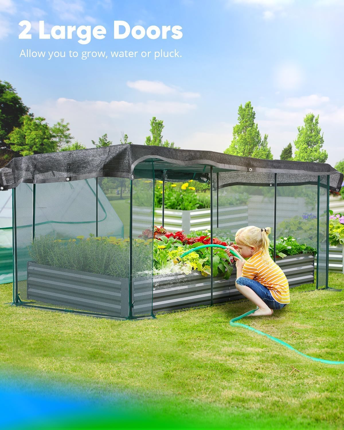 Quictent bottomless design promotes drainage and healthy root growth.