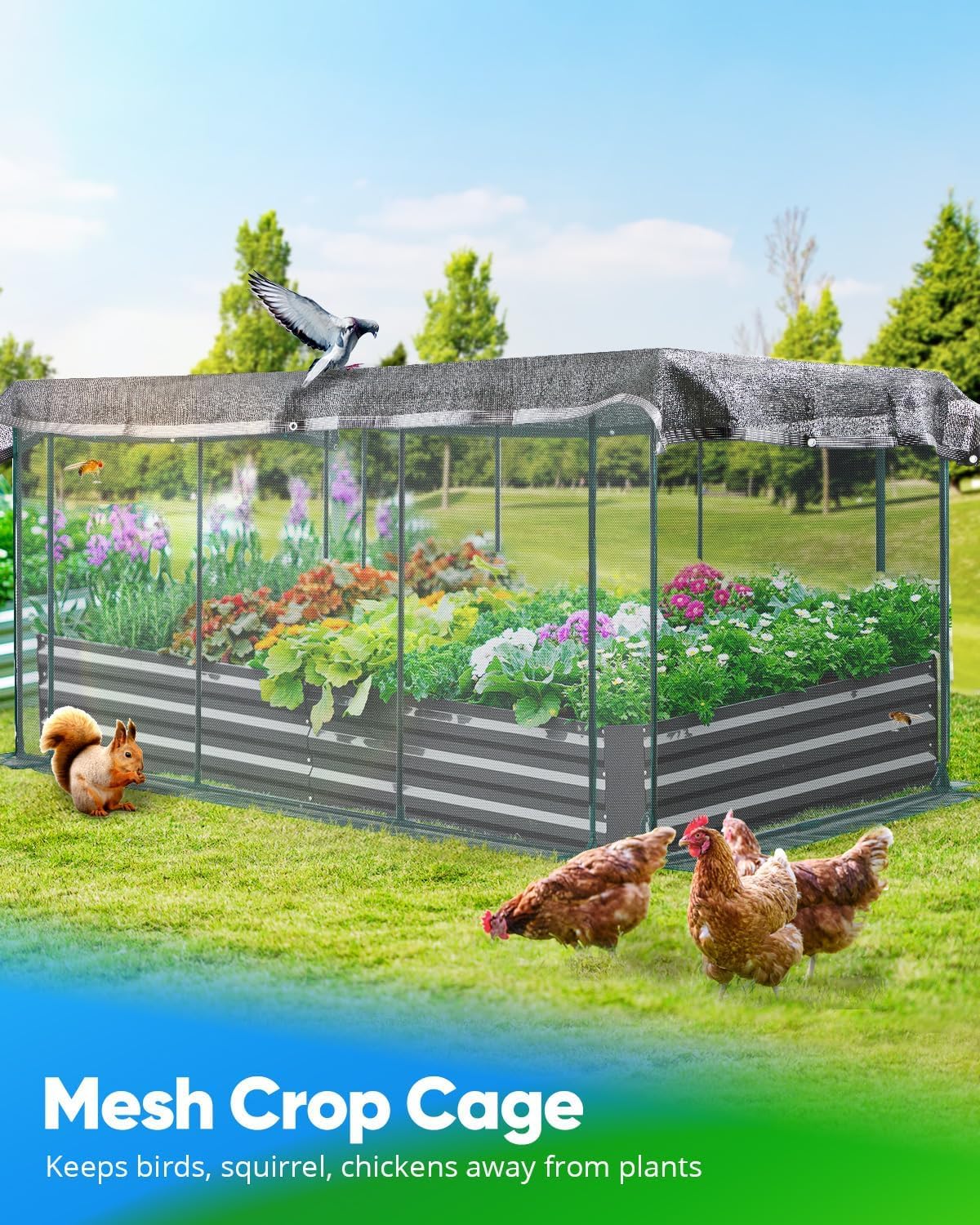 Quictent sturdy metal garden bed withstands weather and time.