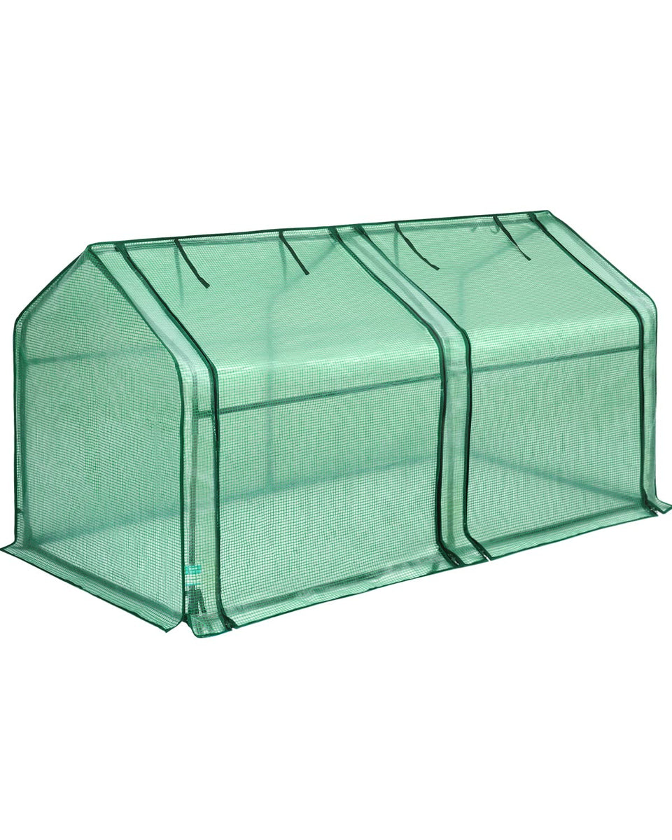Quictent Mini Greenhouse frame-assembly enables quick outdoor setup for plant protection.