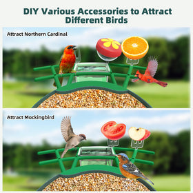 QUICTIGRY alarm and spotlight on green weatherproof feeder