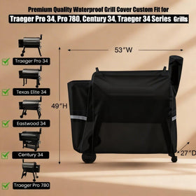 QuliMetal 600D fabric with waterproof layer shields the grill surface from weather