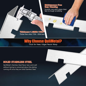 QuliMetal flavorizer bars avoid porcelain coating issues, reducing chipping and rust.