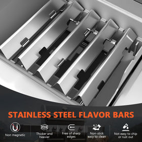QuliMetal flavorizer bars compatible with Weber Spirit II 300 series and LX models.