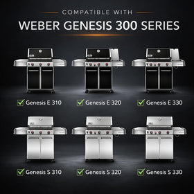 QuliMetal burner tubes with bolts for easy installation on Genesis 300 series.