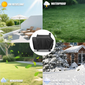 QuliMetal Pit Boss 1600 cover waterproof and fade resistant for outdoor use.