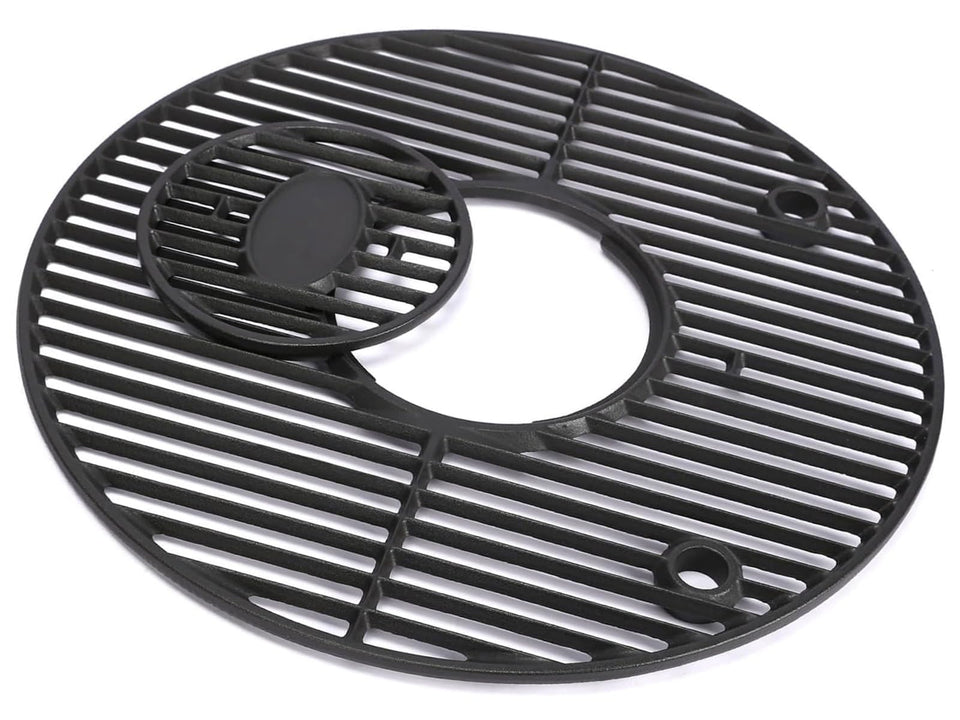 QuliMetal round grill grate for Akorn Kamado fits 20-inch grills for even heat and strong searing.
