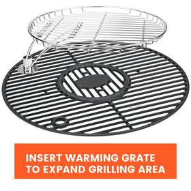QuliMetal round cast-iron grate for Char-Griller 16620 offers durable heat retention.