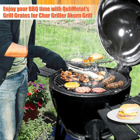 QuliMetal 19.5-inch round grate fits most 20-inch grills for versatile cooking.