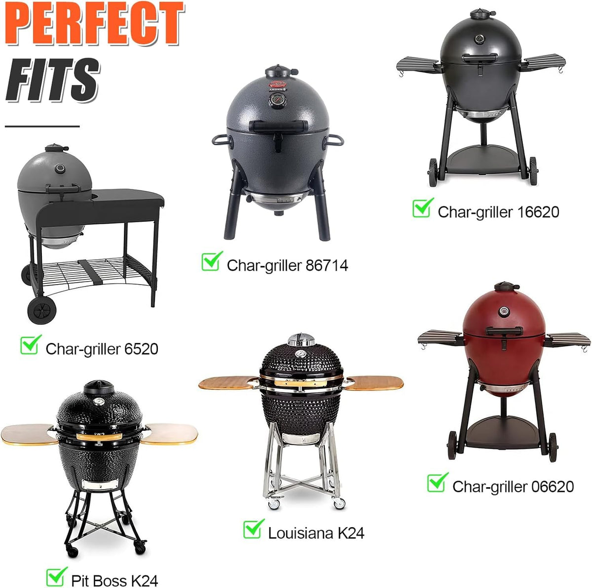 QuliMetal round grate for Pit Boss K24 delivers even heat and reliable searing performance.