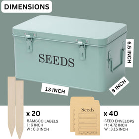 QUILIVIK seed storage box four compartments, clear separation for different seed types.