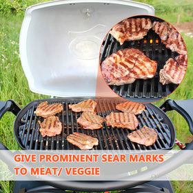 Even heating and strong sear capability from QuliMetal 7644 cast iron grates.