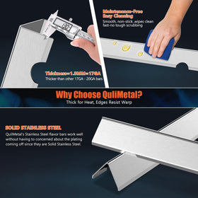 QuliMetal 17GA thickness delivers sturdier heat bars for grilling.
