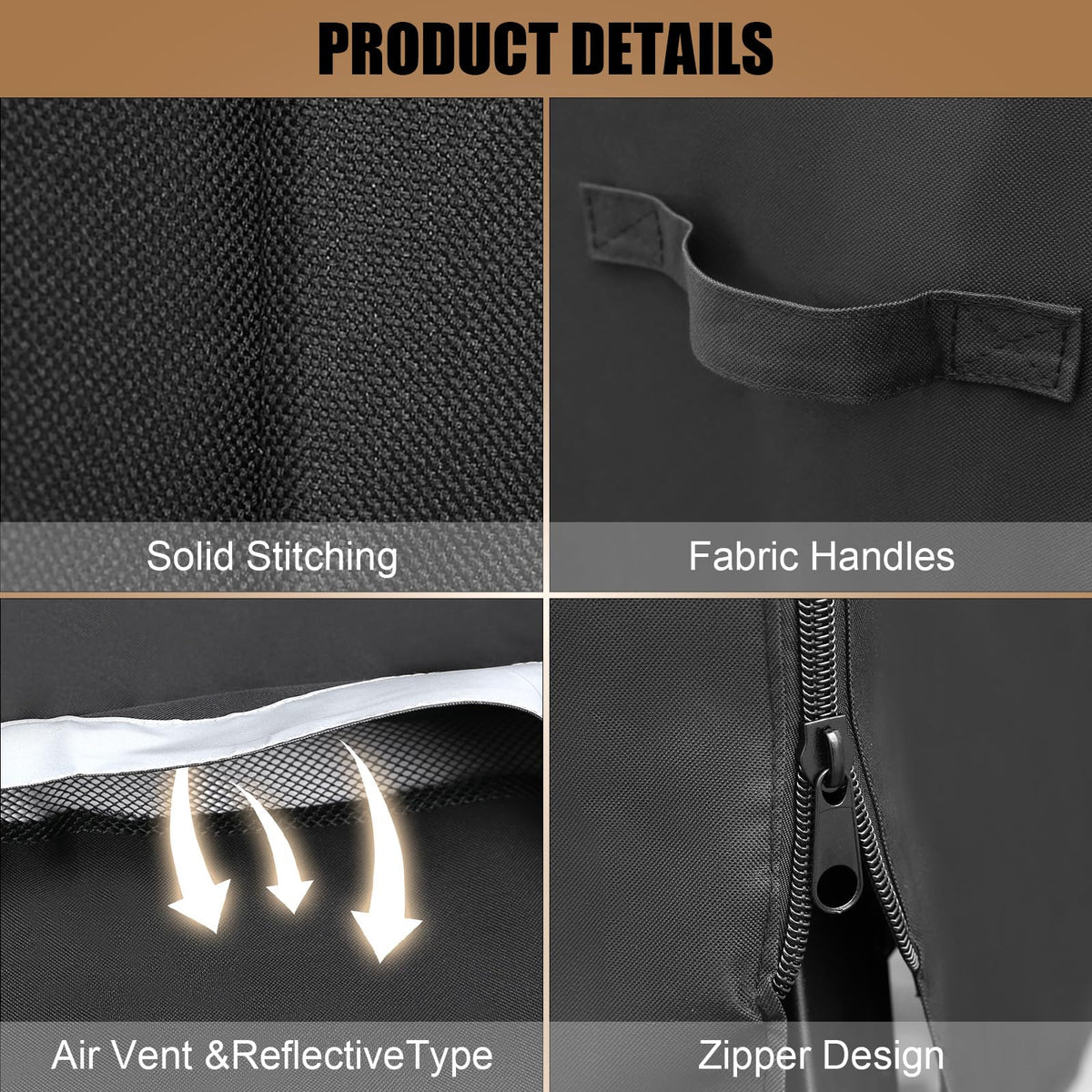 QuliMetal zipper closure and sturdy handles for easy on off.