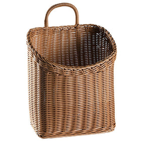 Quincry woven hanging basket for door decor adds rustic entryway charm.