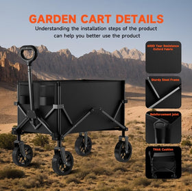 Quindom wagon with 120-liter capacity for groceries or camping gear.