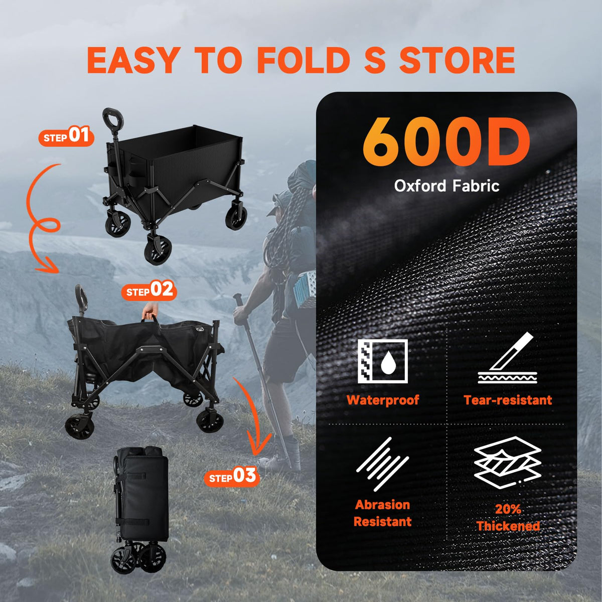Quindom quick-detached fabric for easy cleaning after adventures.