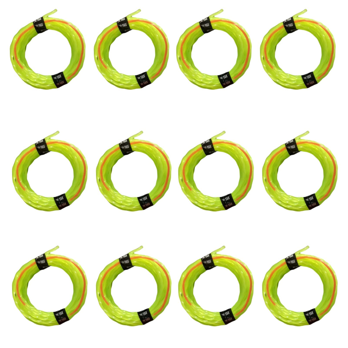 Quintillus 0.095 trimmer line with visible middle section for fast reloading.