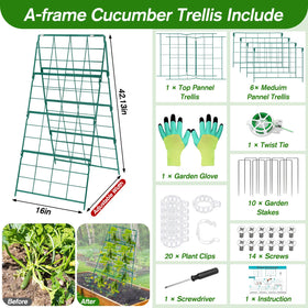 Qinzave cucumber trellis includes hardware for quick, beginner-friendly assembly