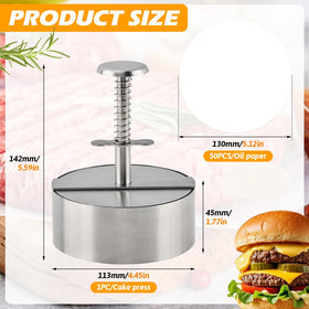Quivorant stainless steel patty maker delivers durability and simple cleaning