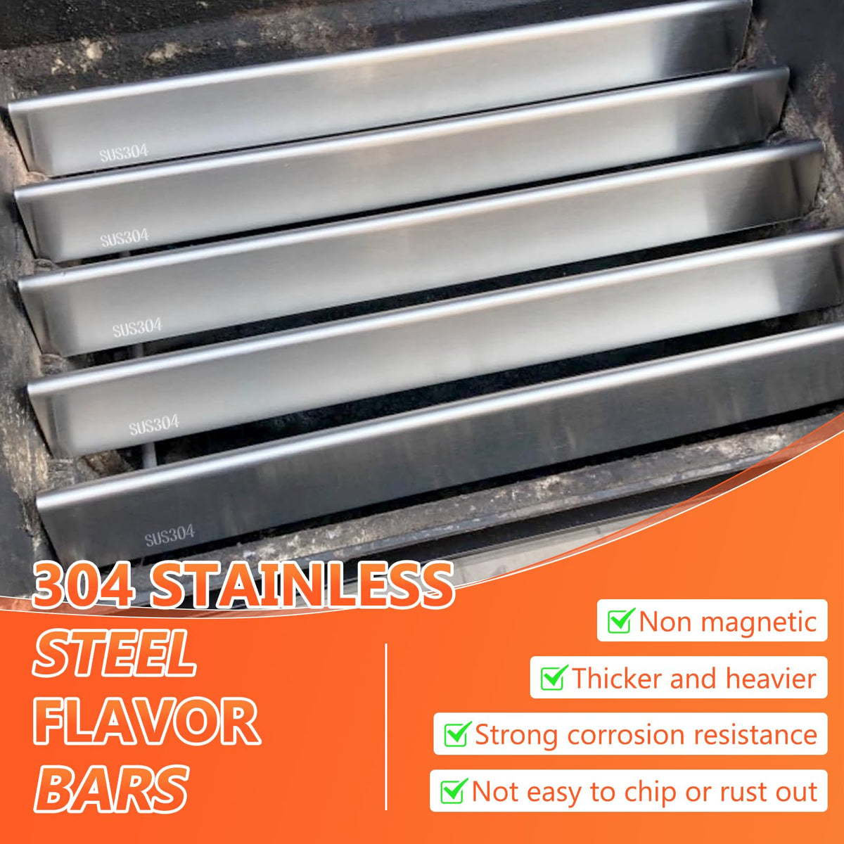 QuliMetal 22.5-inch bars provide precise grill coverage