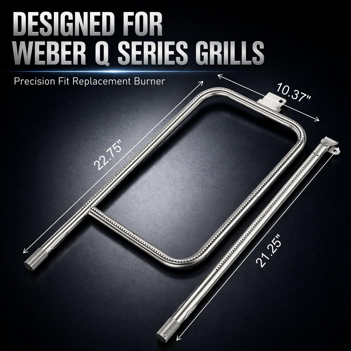 QuliMetal 304 stainless steel burner material resists rust and corrosion.