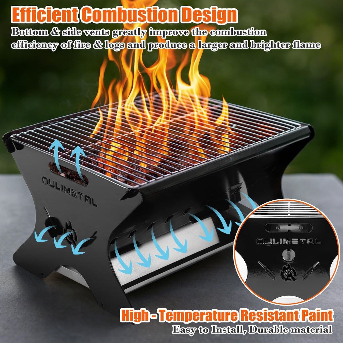 QuliMetal 5,000 BTU burner delivers quick heat for camp meals