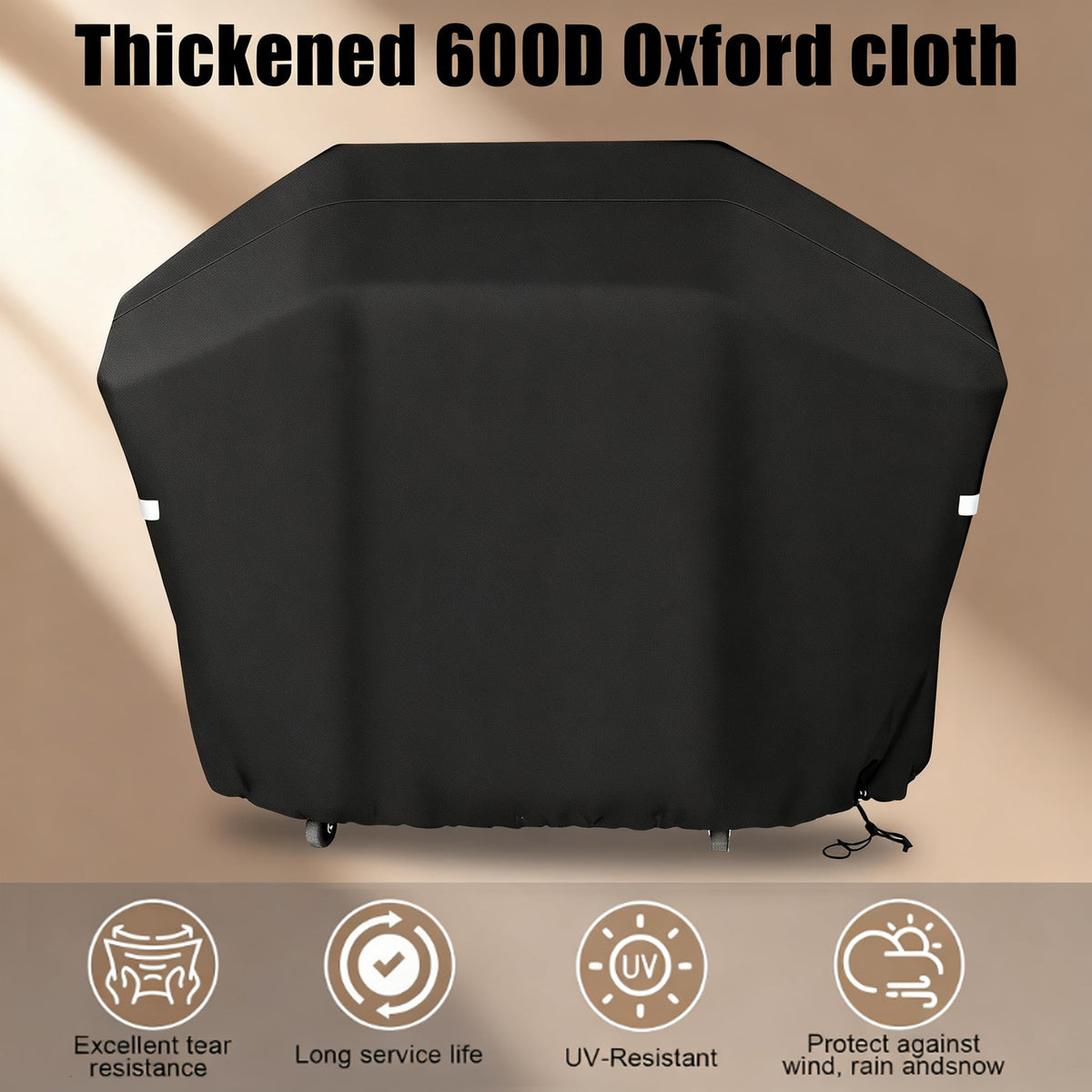 Durable 600D fabric shields Genesis 300 from weather and wear.