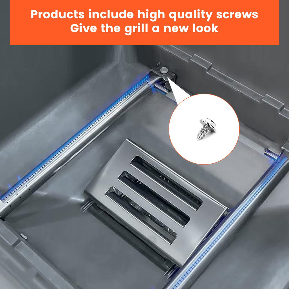 QuliMetal 69785 burner packaging includes two main burners, a crossover, and instructions