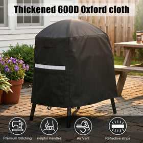 QuliMetal 7113 grill cover with Velcro straps for wind resistance