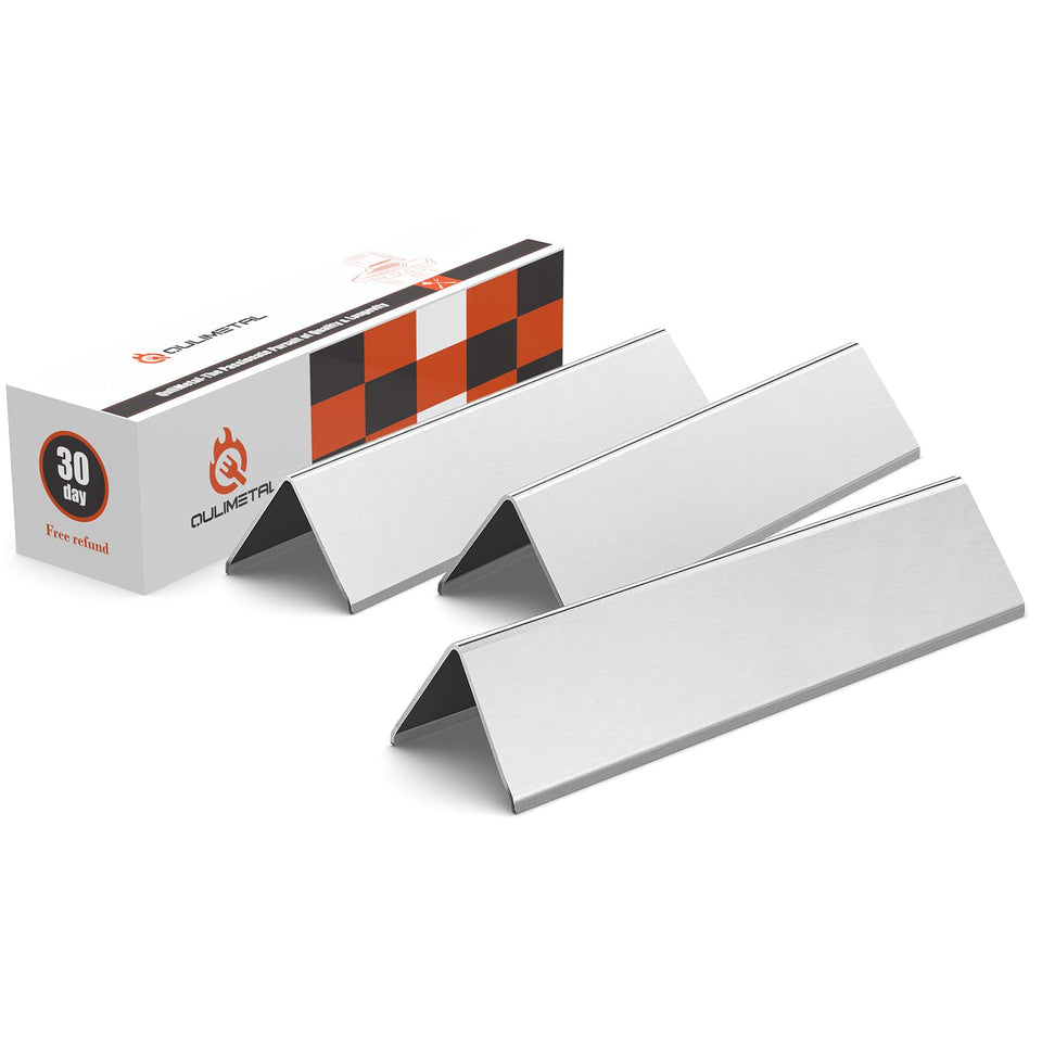 QuliMetal 7635 flavorizer bars, front view, stainless steel for Weber Spirit grills.