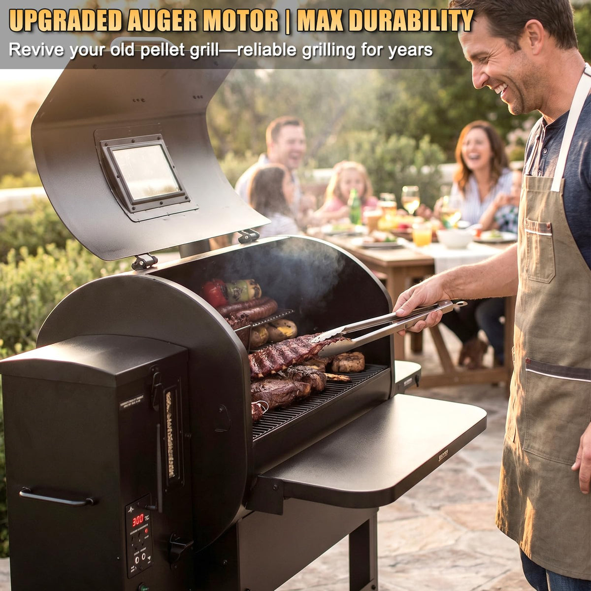 QuliMetal auger motor plug-and-play installation saves time during grill upgrades.