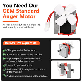 QuliMetal auger motor wiring and connectors ensure secure, heat-resistant installation.