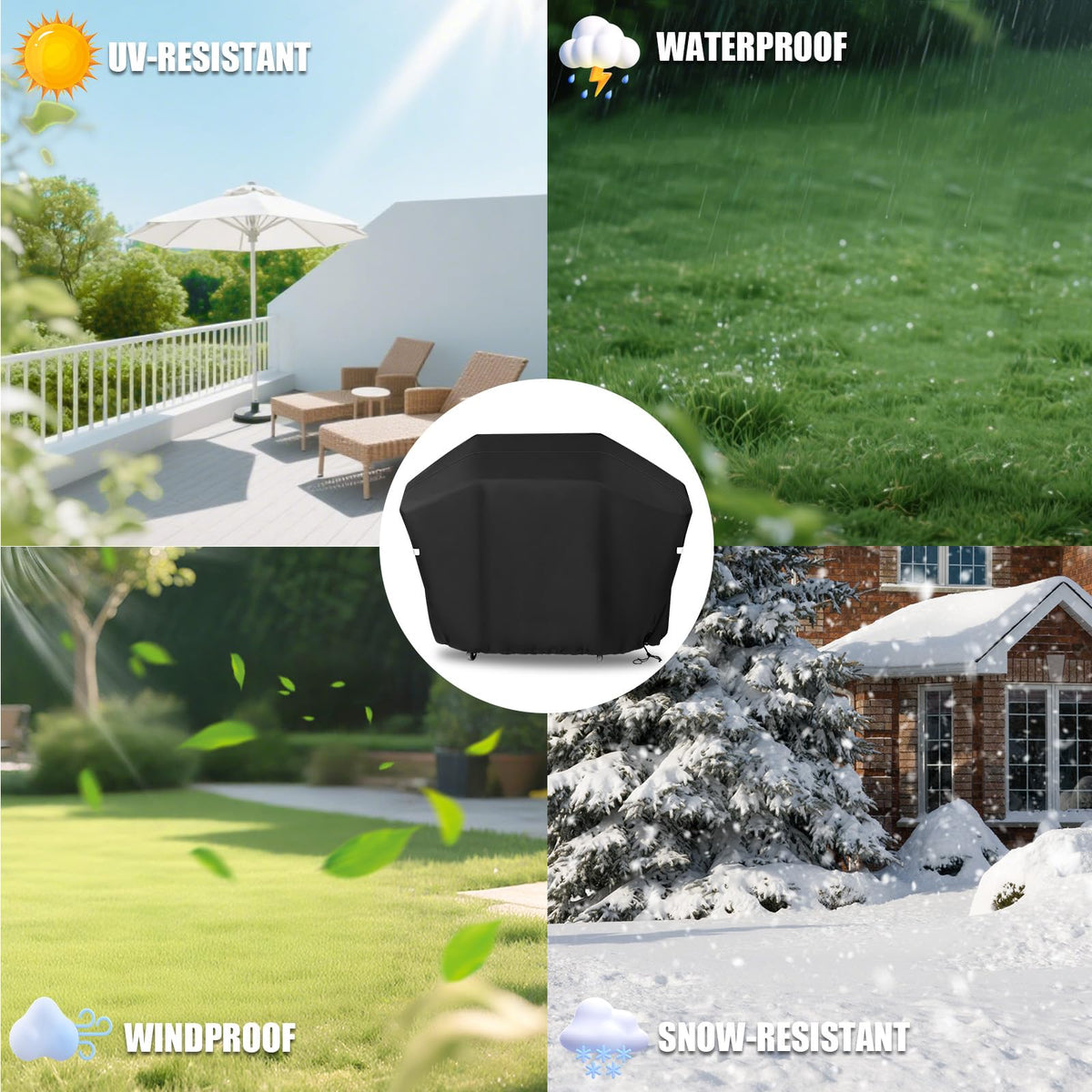 Tear-resistant construction guards Genesis 300 against wind and wear.
