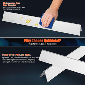 QuliMetal flavorizer bars protect burners from drips and reduce flare-ups