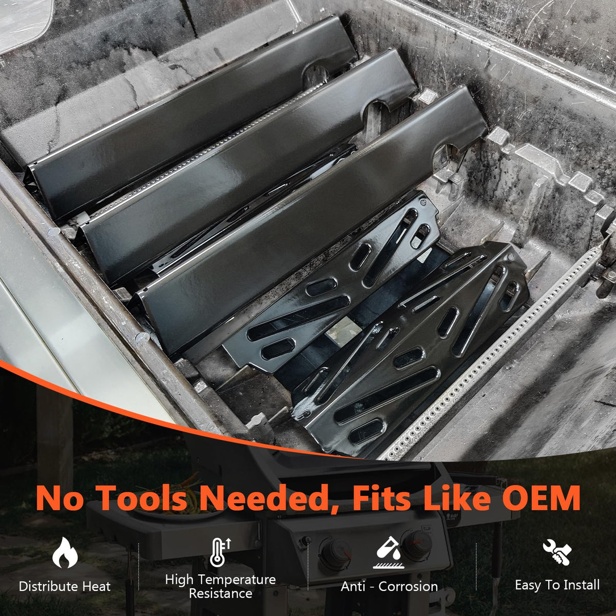 QuliMetal Genesis II fit guide demonstrates compatibility with 300 series grills.