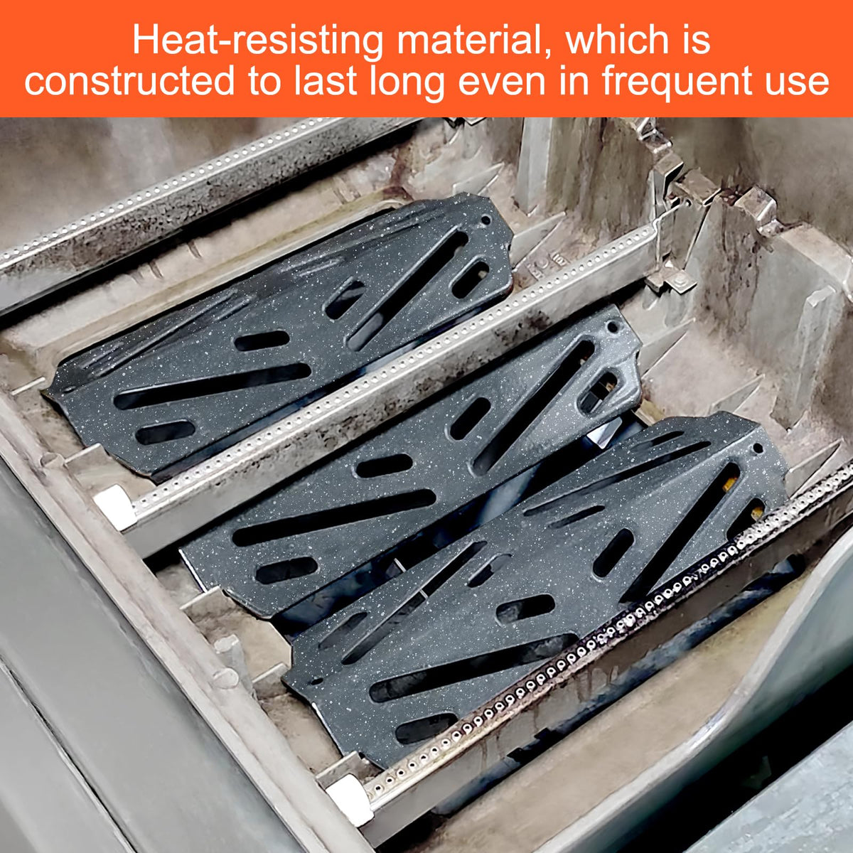 Drip-tray-friendly design channels drippings for easier cleanup during grilling