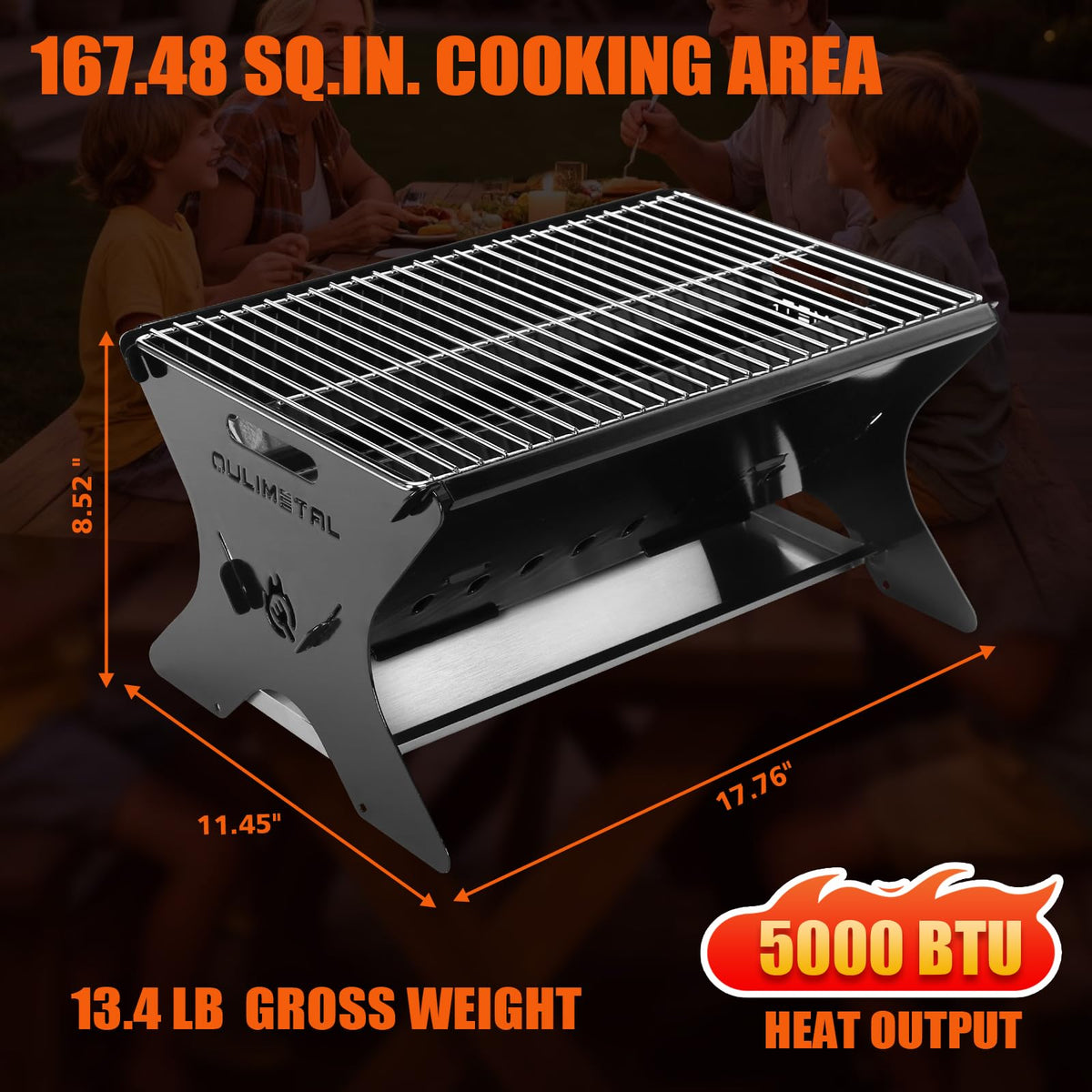 QuliMetal carry bag keeps the grill protected and ready for camping