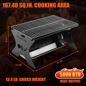 QuliMetal carry bag keeps the grill protected and ready for camping