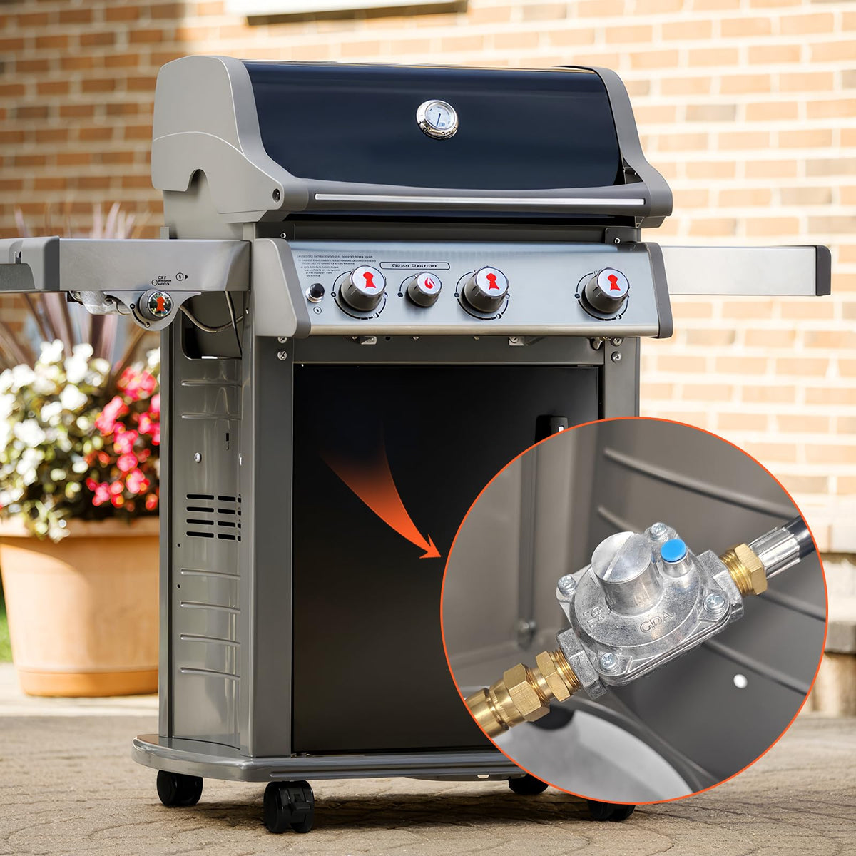 QuliMetal grill in action with natural gas flame for extended cooking sessions.