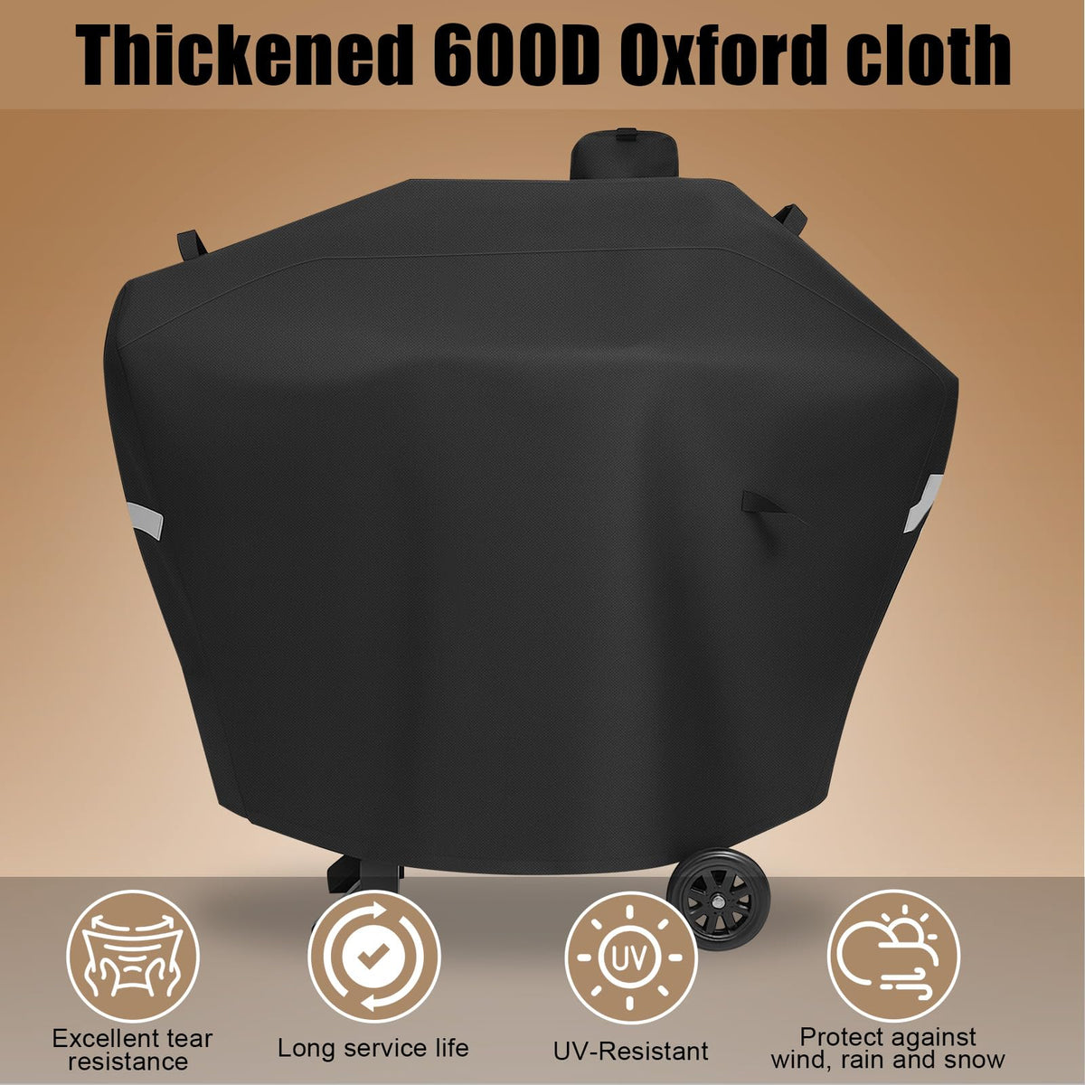 QuliMetal Camp Chef 24 cover with Velcro straps secures in place
