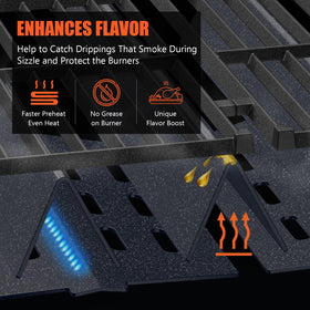 QuliMetal porcelain steel heat deflectors shield burners effectively