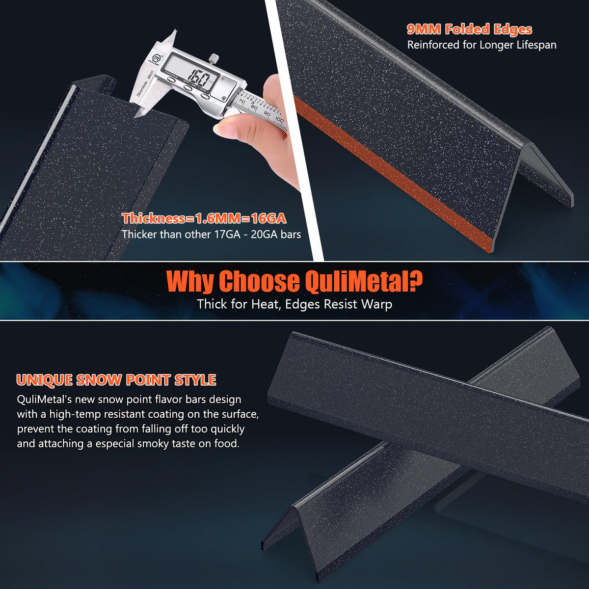 QuliMetal 16GA flavorizer bars deliver durability for Weber Spirit.